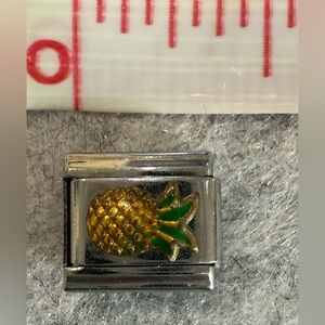Italian Link Bracelet Charm Pineapple Y2K